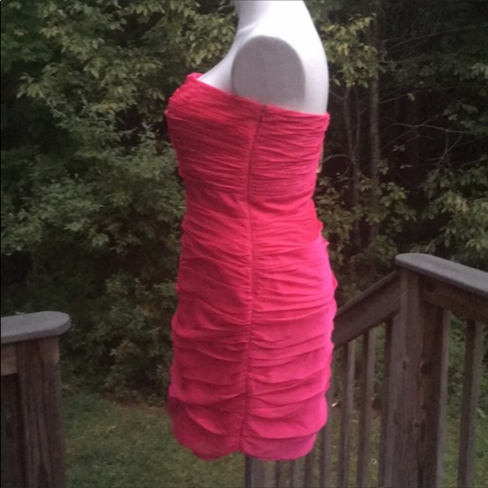 Monique Lhuillier ruched dress size 14 - Picture 4 of 7